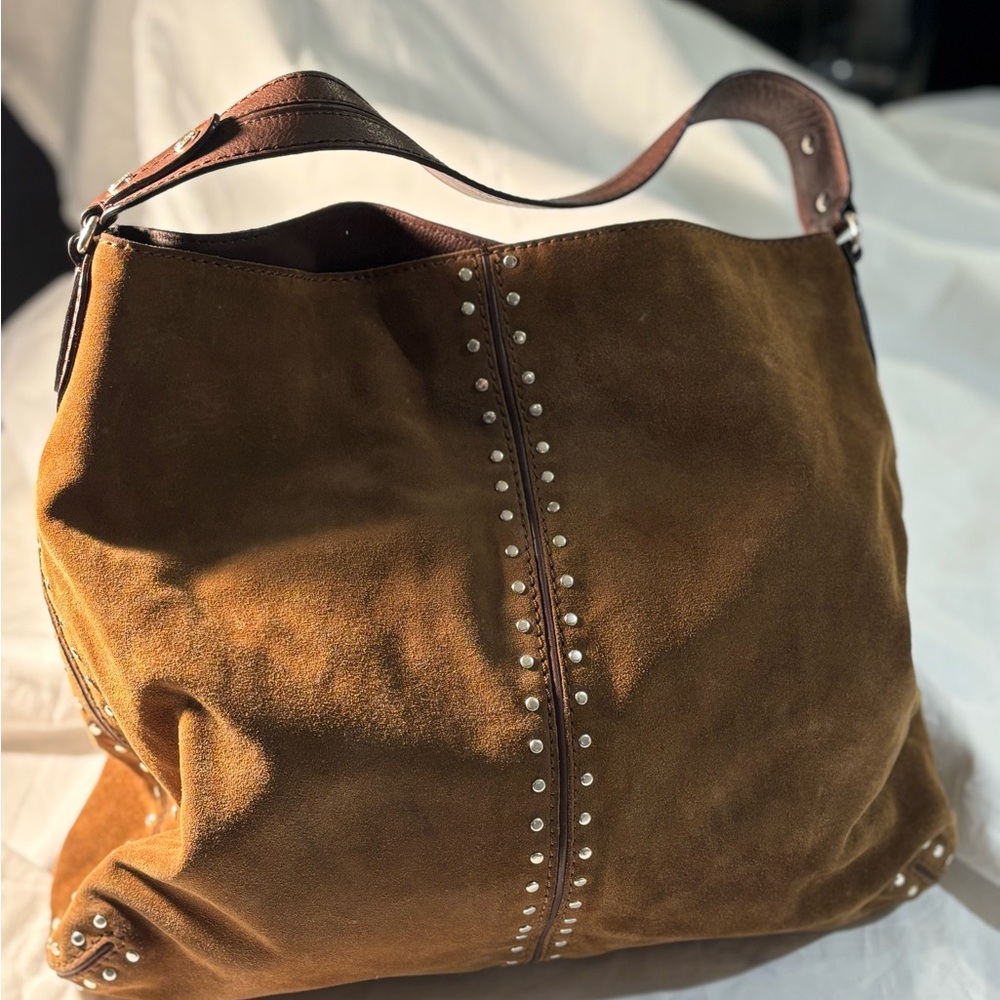 Michael Kors suede studded handbag